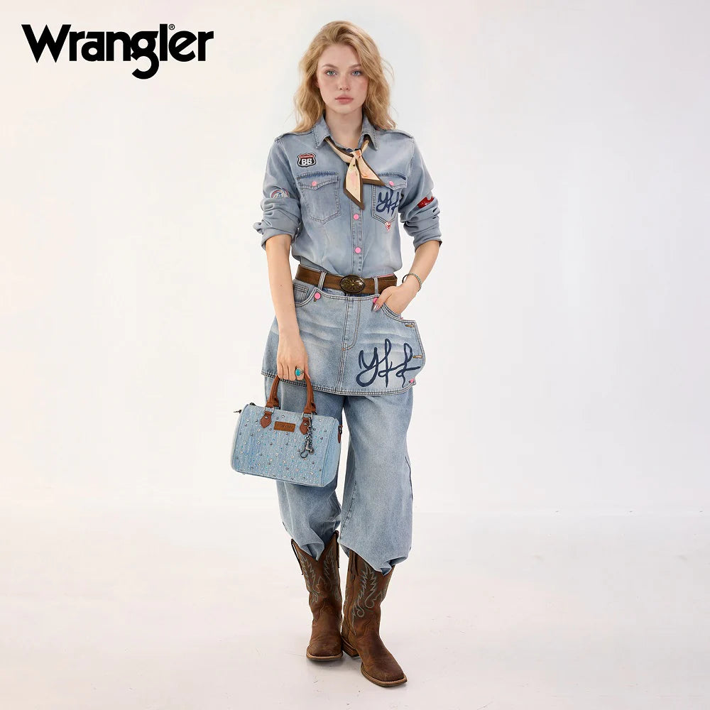 Wrangler Prairie Sky Boston Bag - Jean