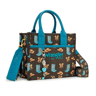 Western Print Cowgirl Tote Bag - Coffee