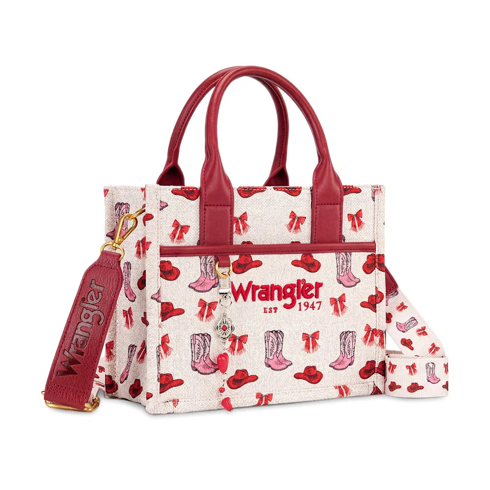Western Print Cowgirl Tote Bag - Pink