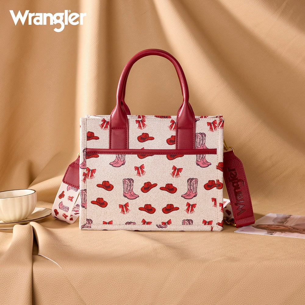 Western Print Cowgirl Tote Bag - Pink