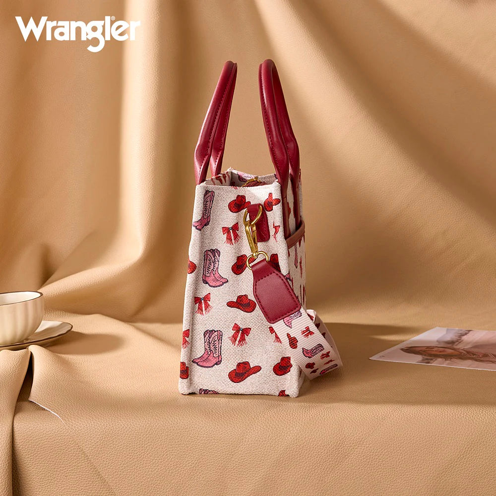 Western Print Cowgirl Tote Bag - Pink