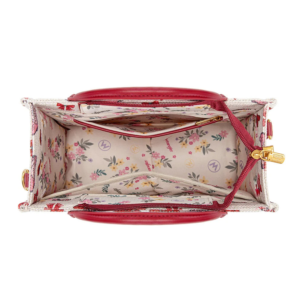 Western Print Cowgirl Tote Bag - Pink