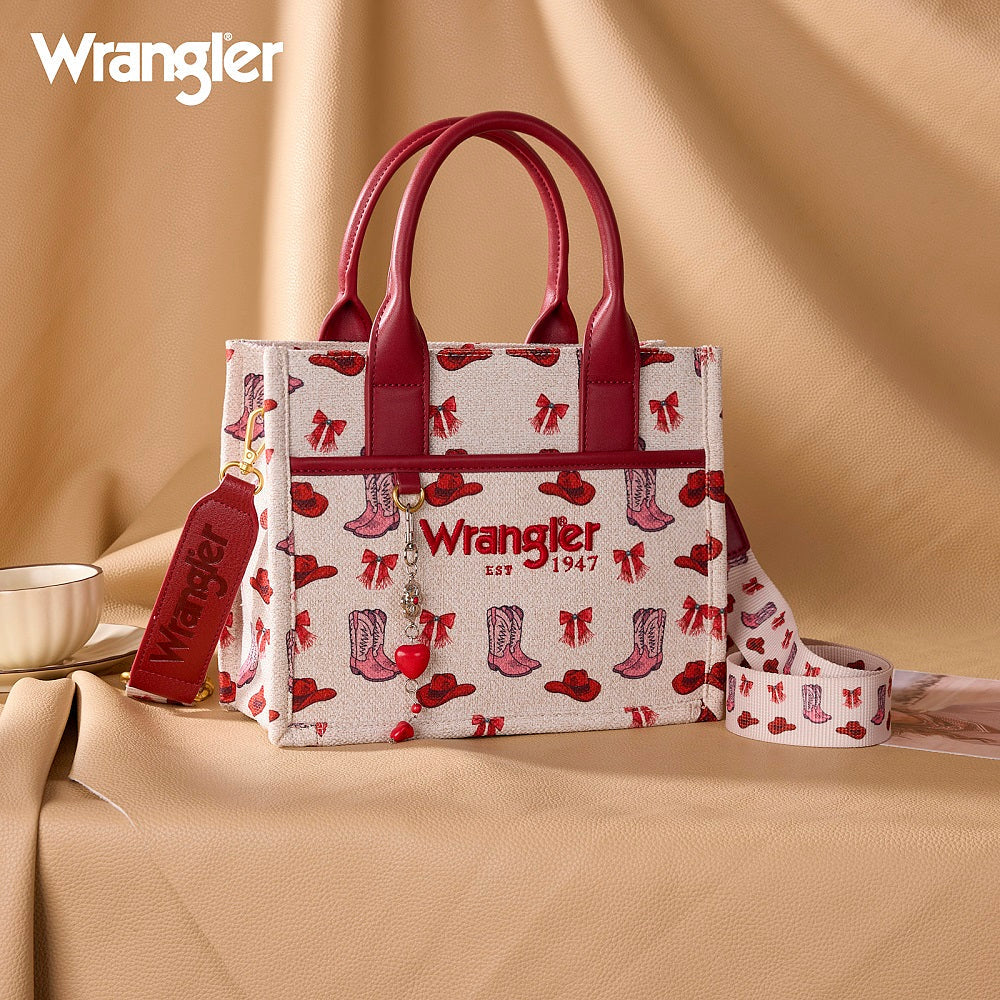 Western Print Cowgirl Tote Bag - Pink