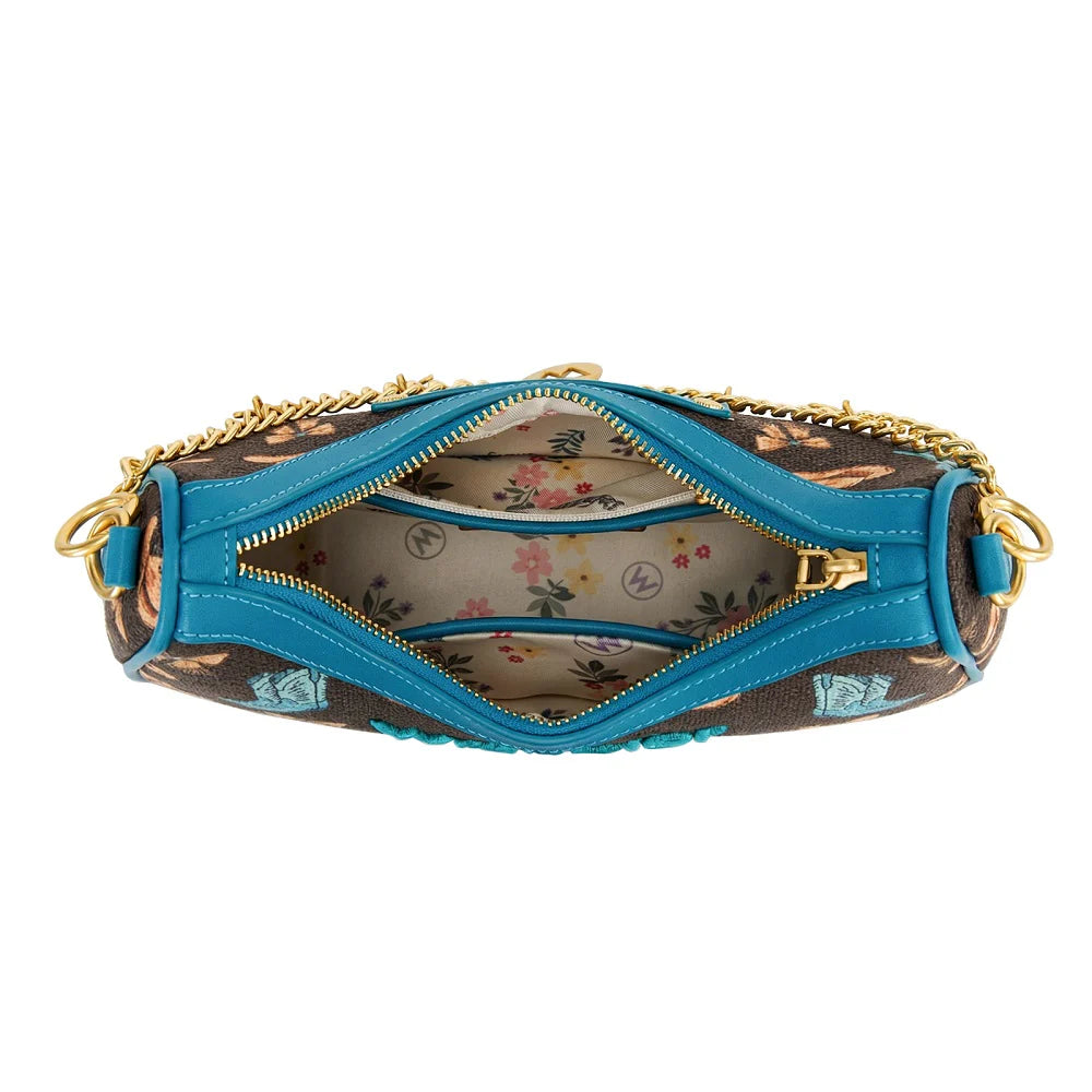 Western Cowgirl Print Shoulder Bag - Coffee