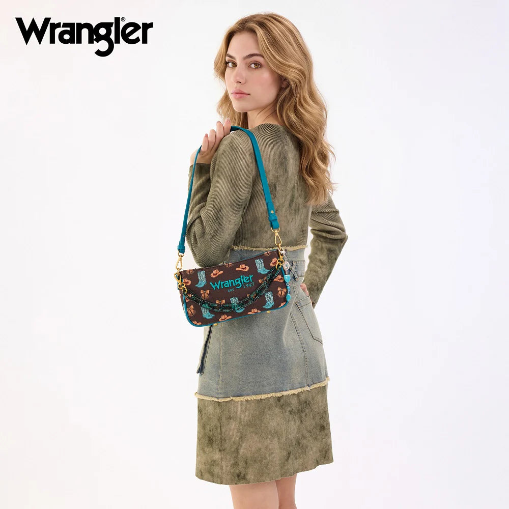 Western Cowgirl Chain Shoulder Bag - Coffee