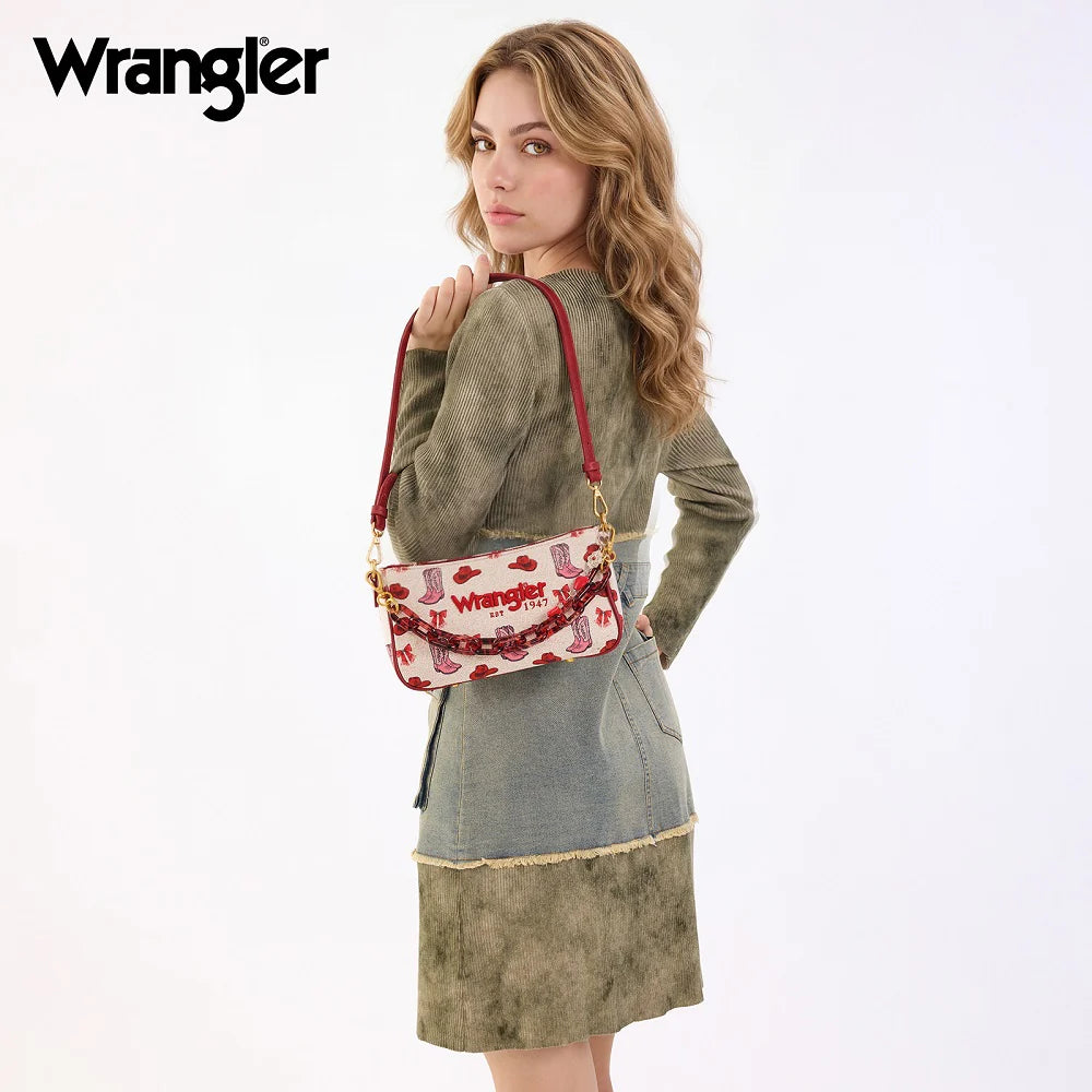 Western Cowgirl Chain Shoulder Bag - Pink