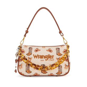 Western Cowgirl Chain Shoulder Bag - Tan