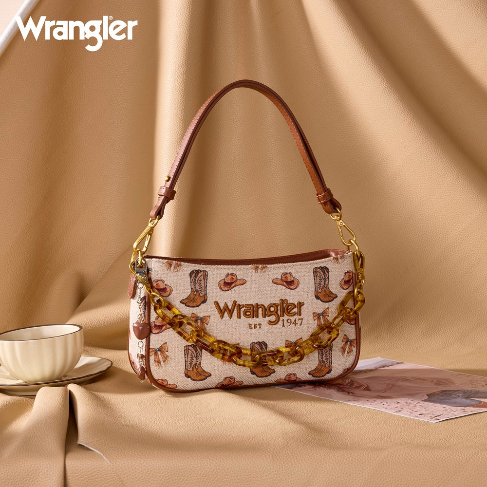 Western Cowgirl Chain Shoulder Bag - Tan