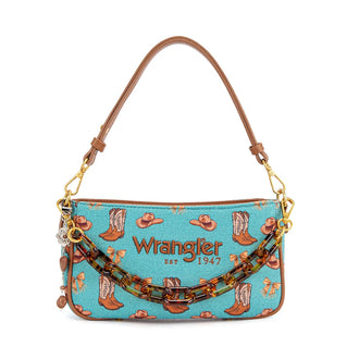 Western Cowgirl Chain Shoulder Bag - Turquoise