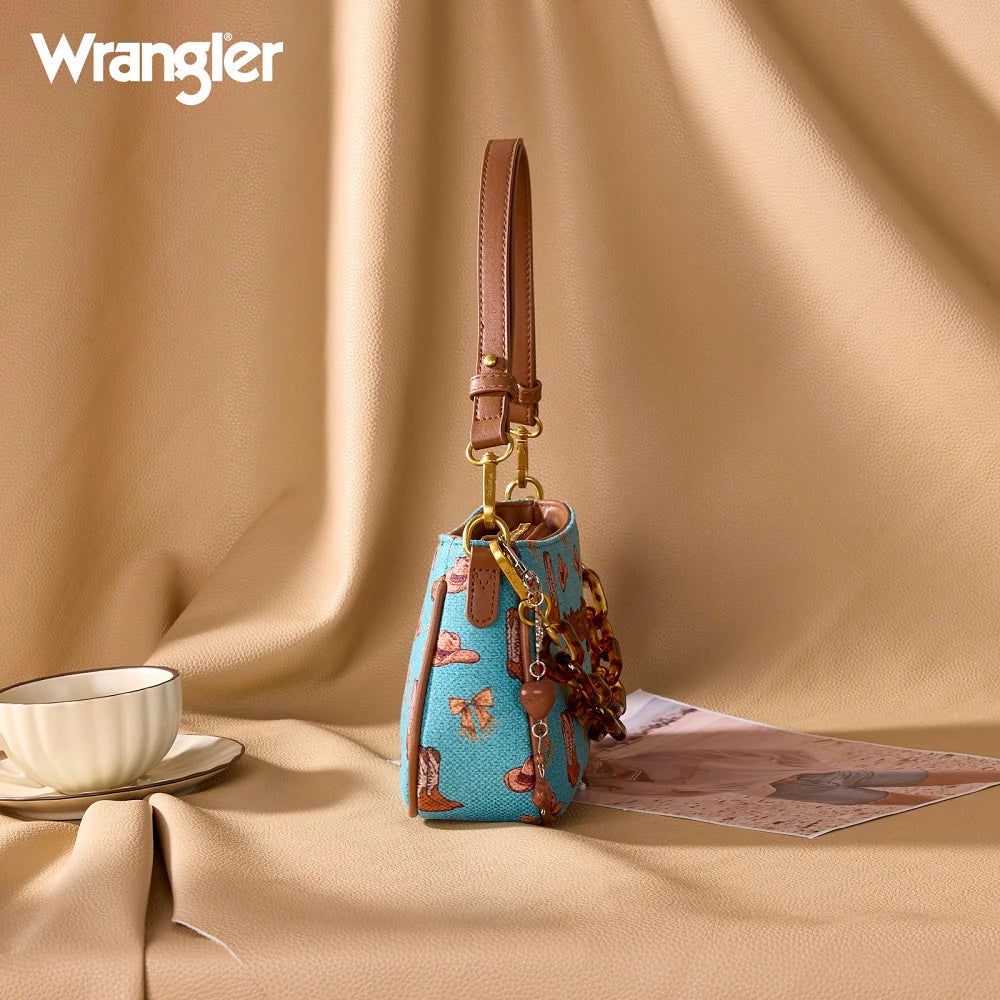 Western Cowgirl Chain Shoulder Bag - Turquoise