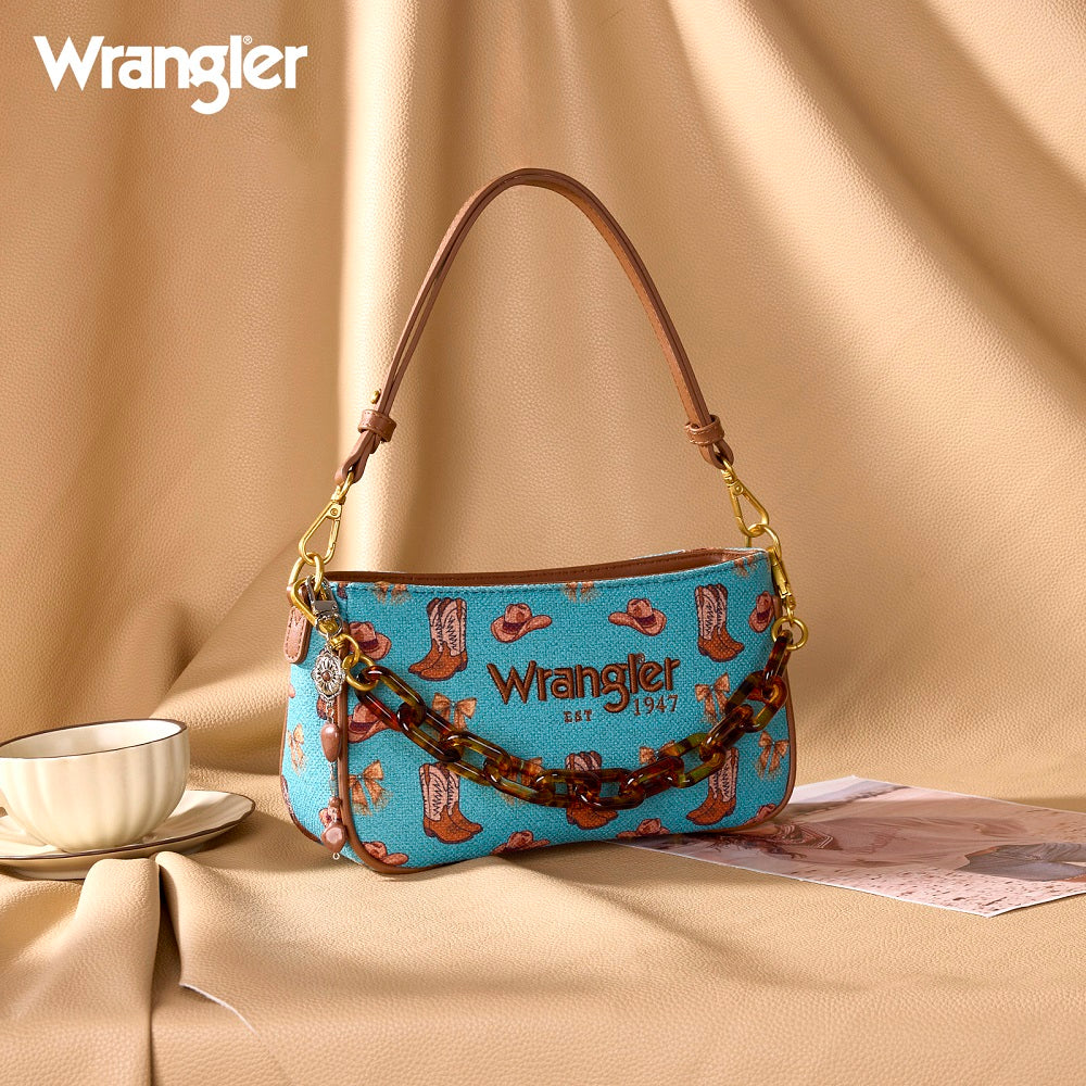 Western Cowgirl Chain Shoulder Bag - Turquoise
