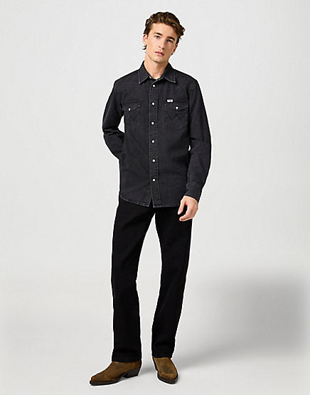 Wrangler Western Shirt - Rinse Black