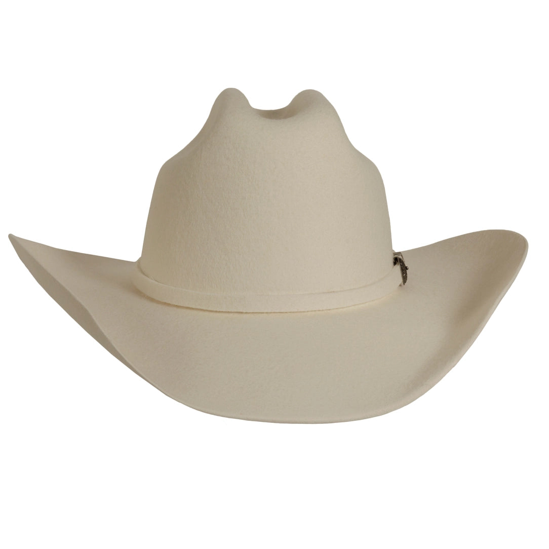 100% Wool Felt Cattleman Cowboy Hat - White