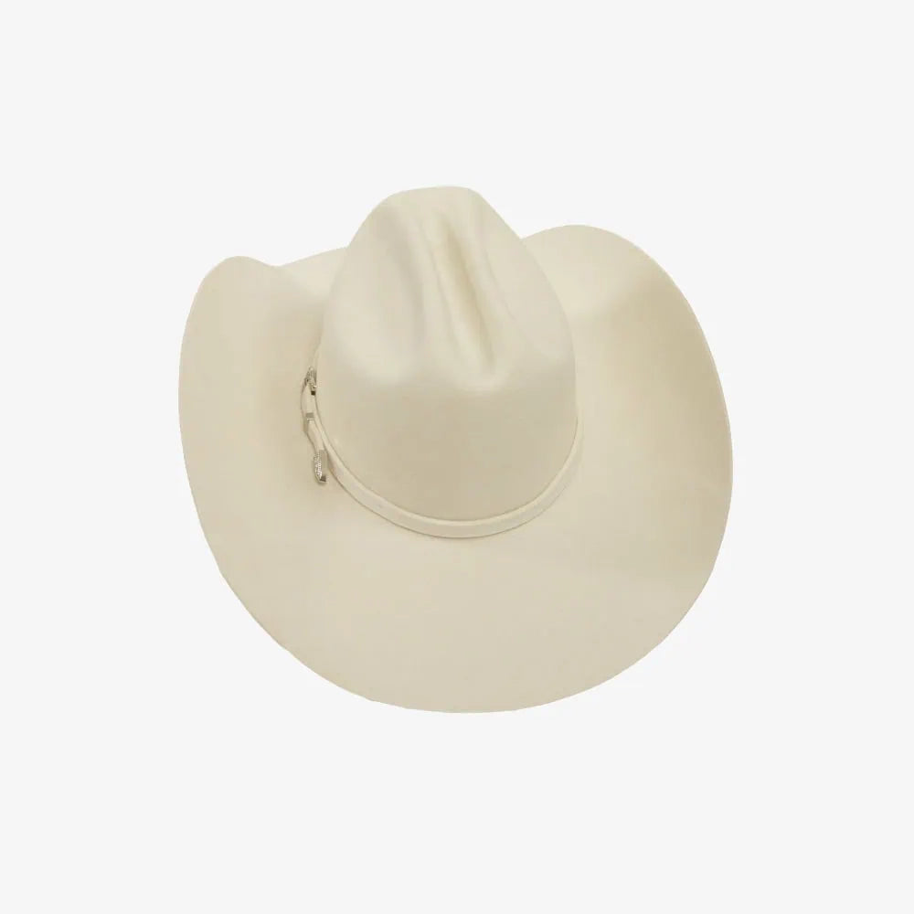100% Wool Felt Cattleman Cowboy Hat - White