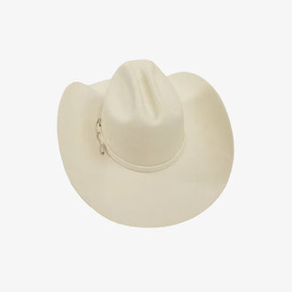 100% Wool Felt Cattleman Cowboy Hat - White