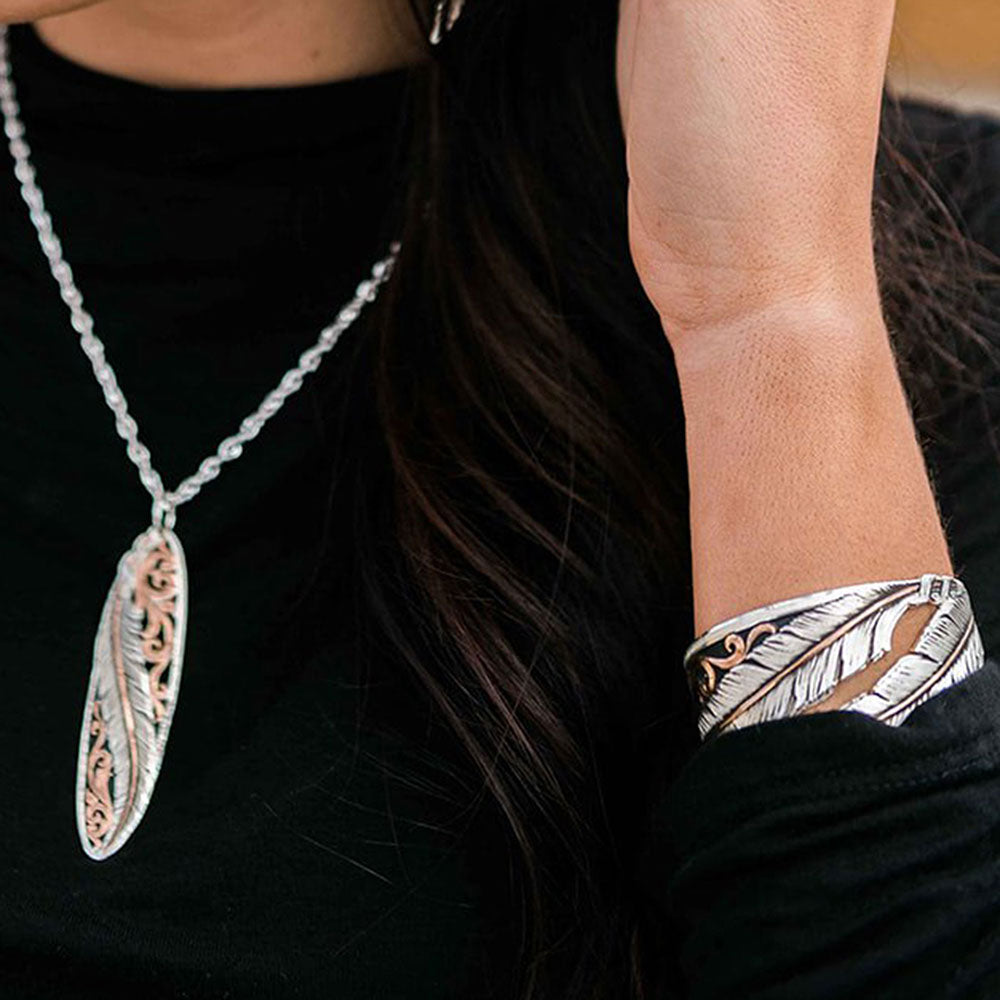 Wind Dancer Pierced Feather Cuff