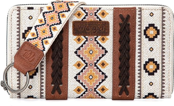 Wrangler Southwestern Print Wallet - Coffee