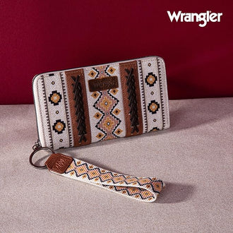 Wrangler Southwestern Print Wallet - Coffee