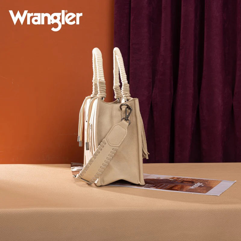Wrangler Cow Pattern Tote - Tan