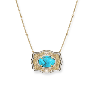 Belt Buckle Necklace (Oasis) - Gold