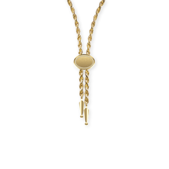 Annley Bolo Tie Necklace - Gold