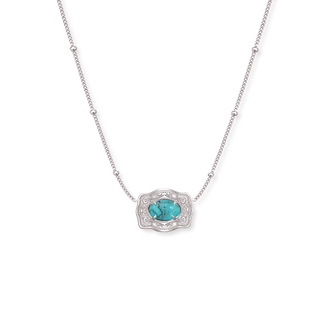 Ultra Mini Belt Buckle Necklace (Oasis) - Silver