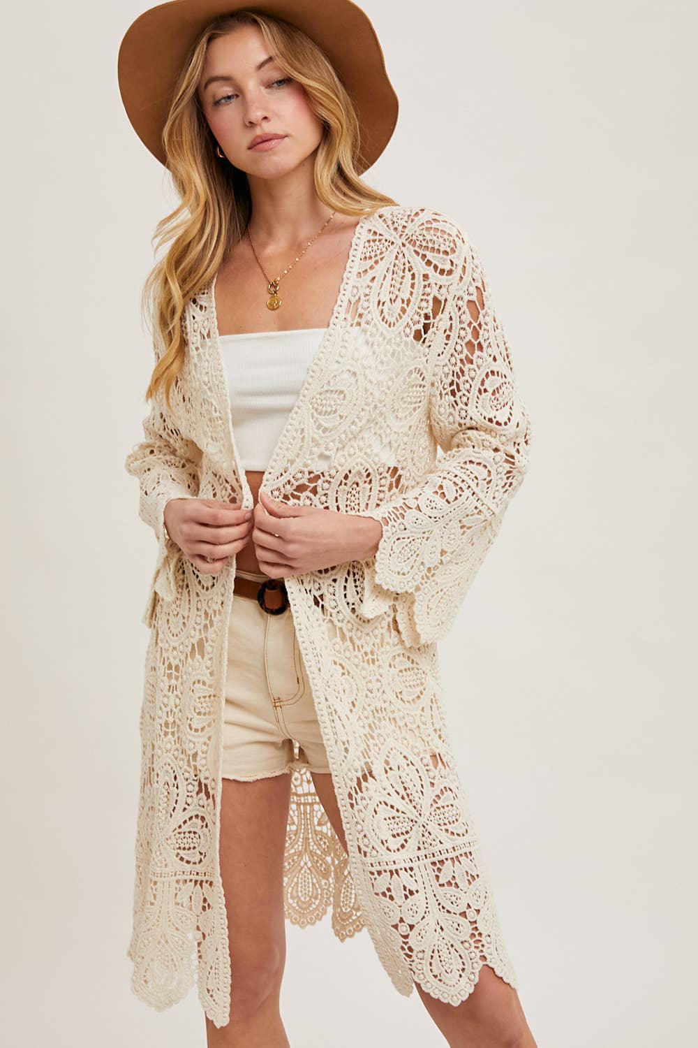 Crochet Open Front Duster
