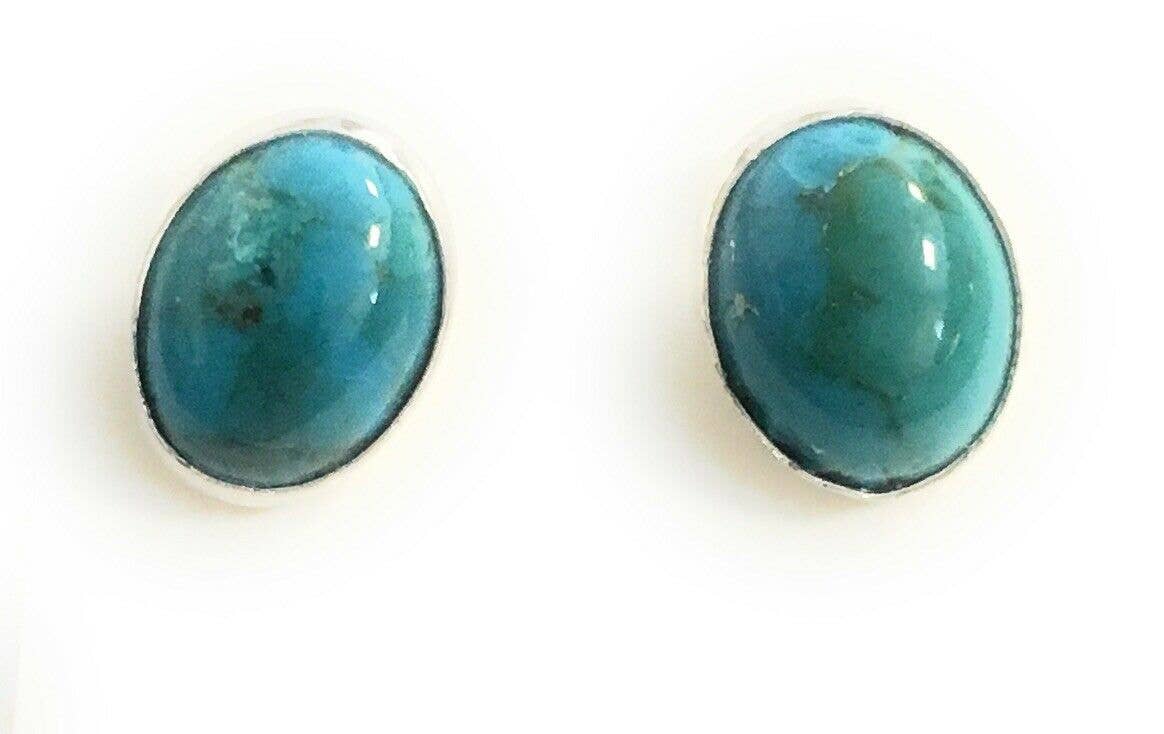 Navajo Turquoise & Sterling Silver Studs