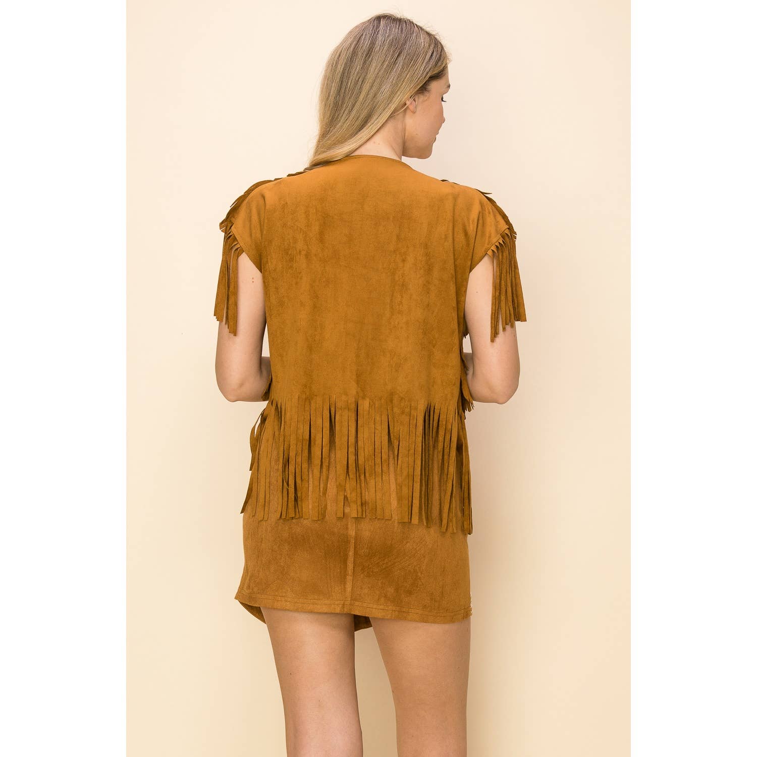 Suede Feather Cut Vest