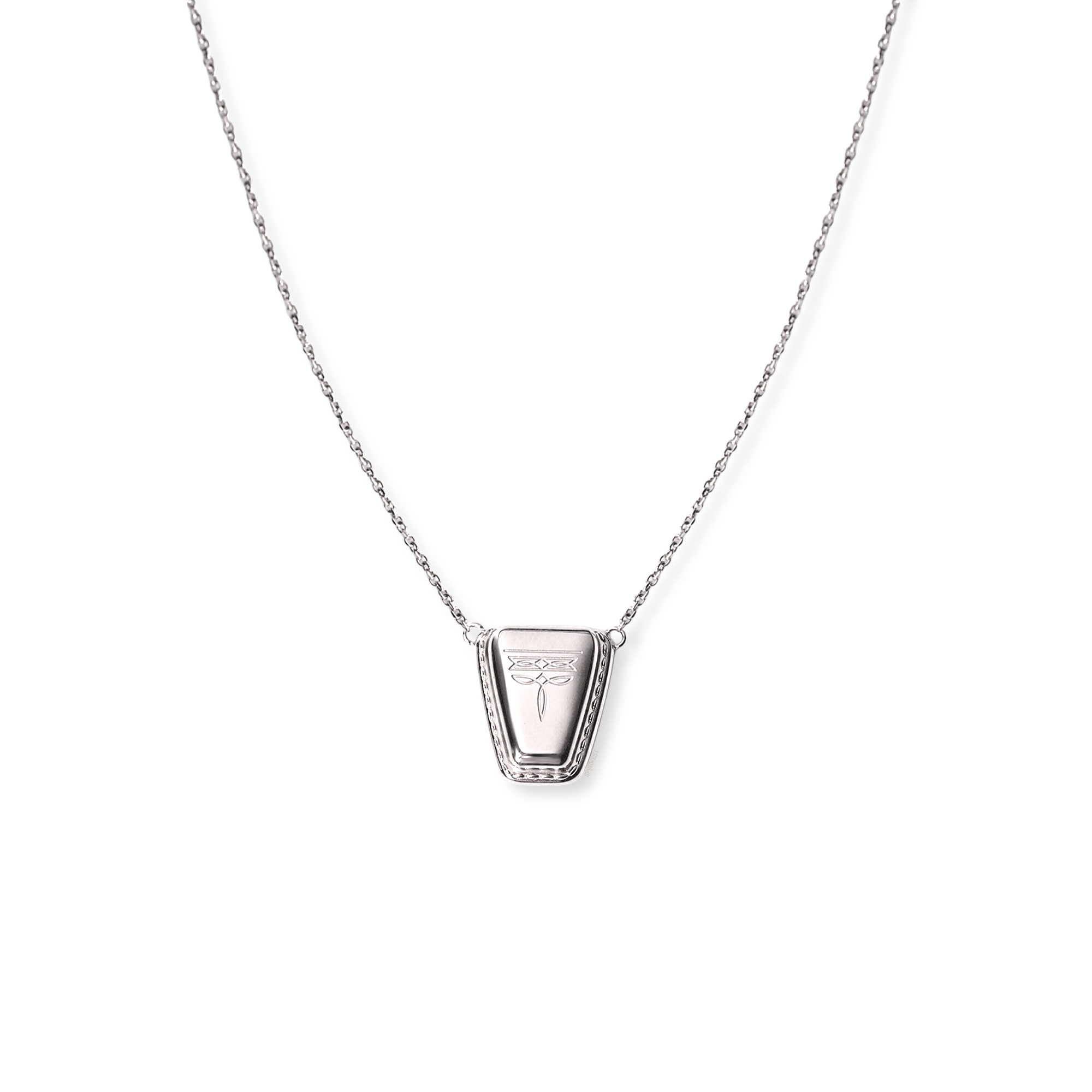 Dallas Square Toe Necklace - Silver