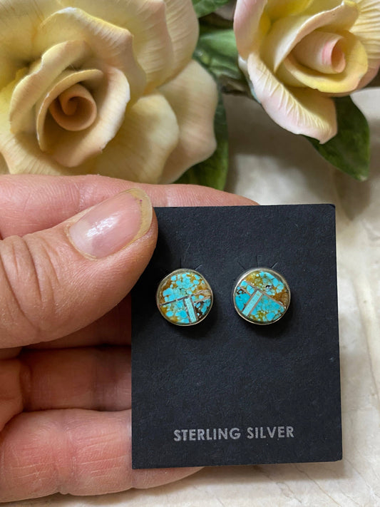 Navajo Turquoise & Sterling Silver Studs