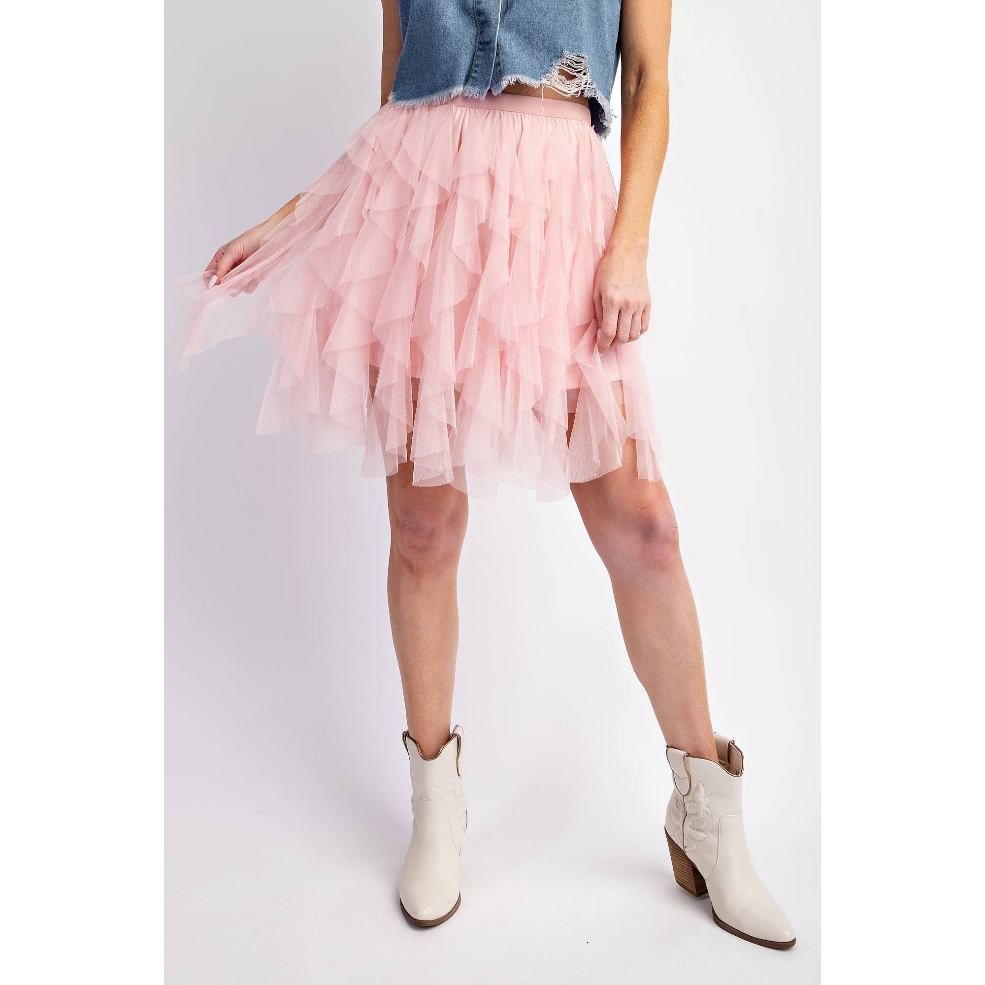 Pink tulle skirt mini hotsell