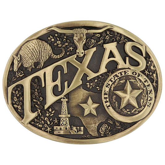 Texas State Heritage Attitude Buckle