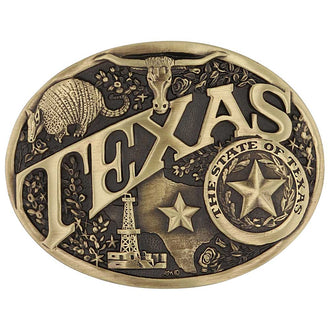 Texas State Heritage Attitude Buckle