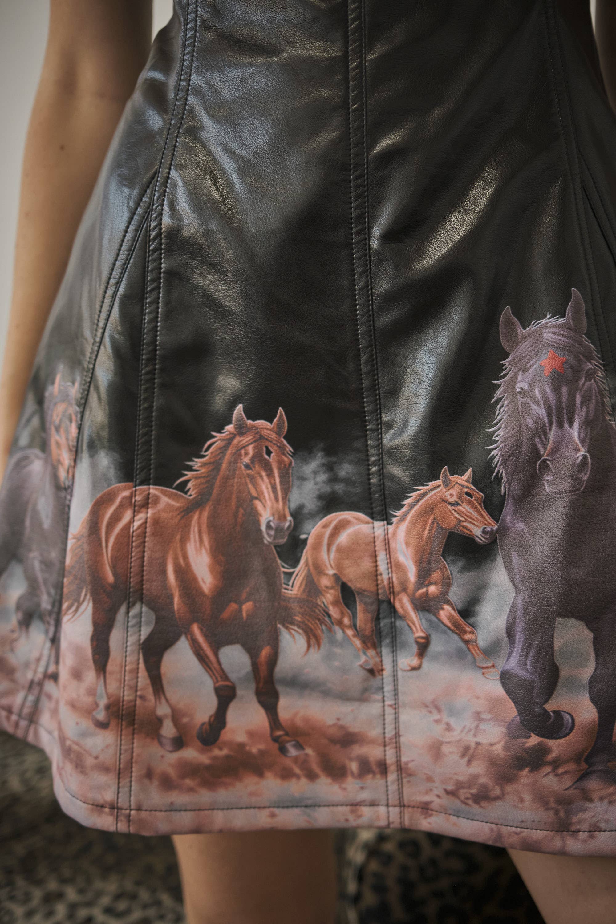 Midnight Run Faux Leather Dress
