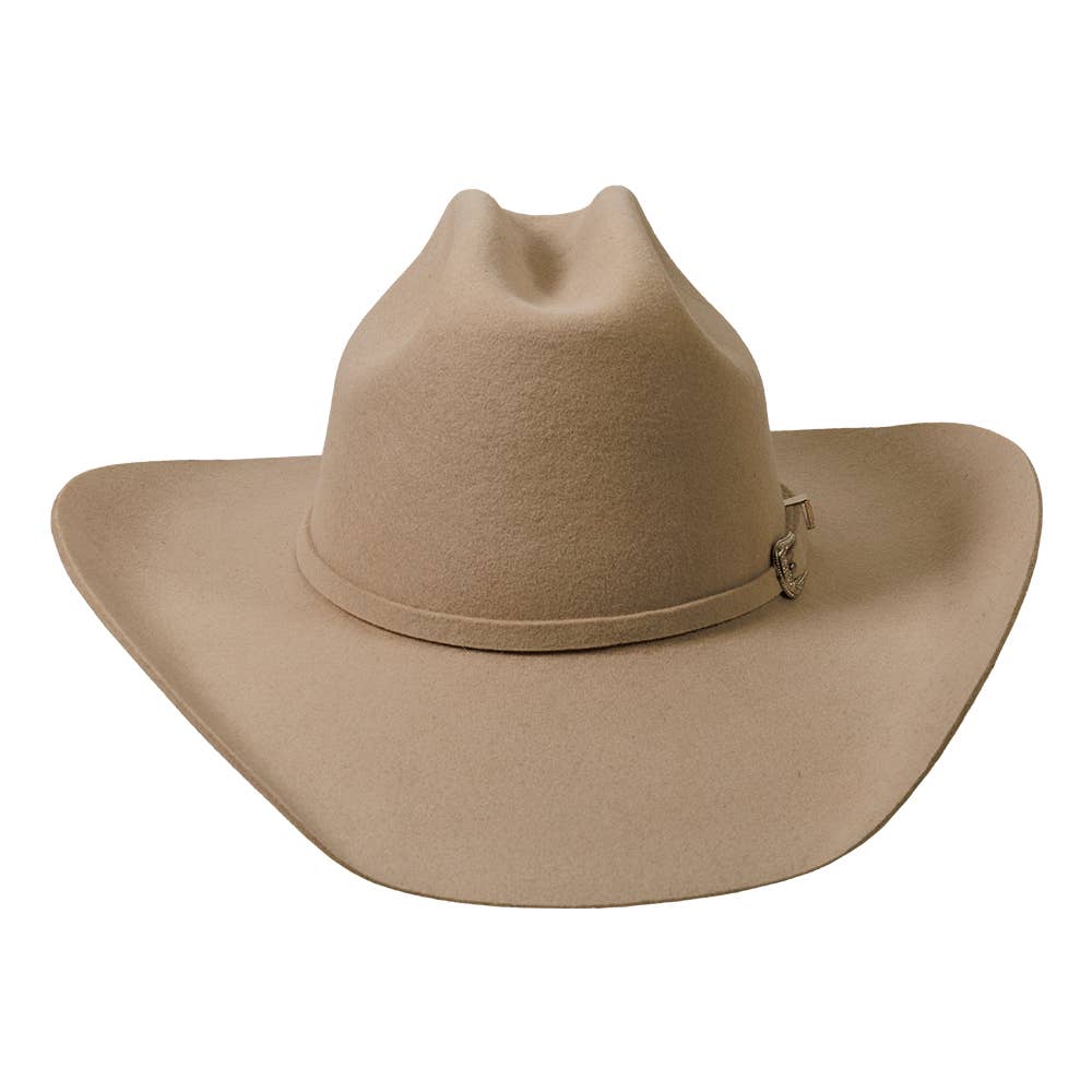 100% Wool Felt Cattleman Cowboy Hat - Silverbelly