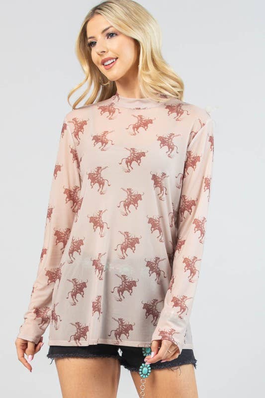 Bucking Bull Mesh Top