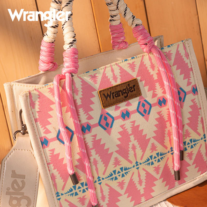 Wrangler Aztec Print Rope Tote