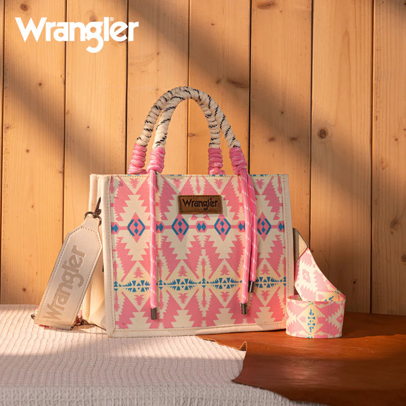 Wrangler Aztec Print Rope Tote