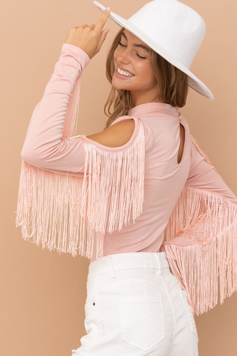 Fringe bodysuit sale